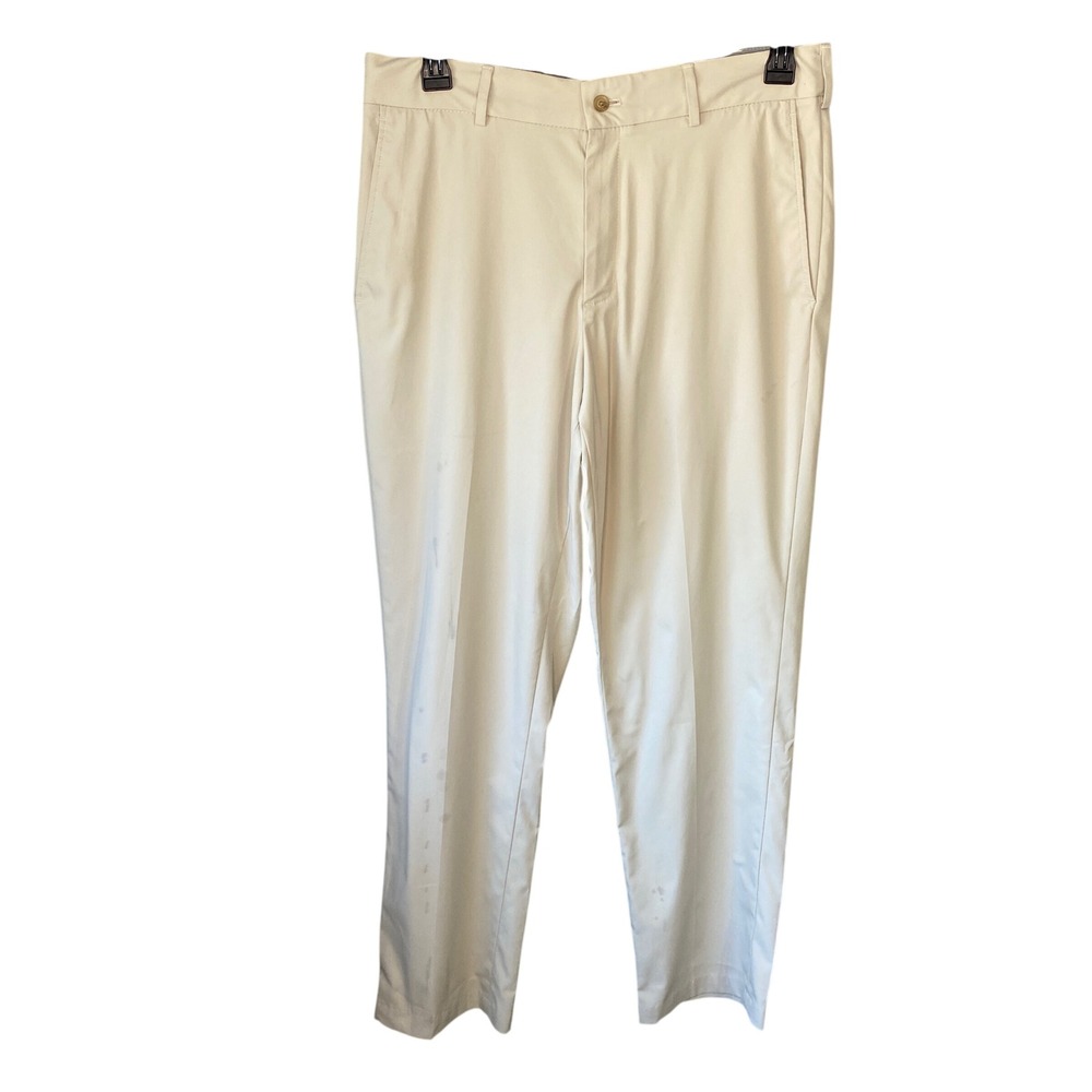 Walter Hagen Eleven Mens Golf Pants Beige Khaki‎ Straight Leg 34x32 Performance